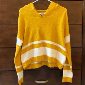 Mustard Knitted Hoodie